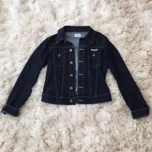 Hudson Cropped Signature Jean Jacket Dark Wash 🖤